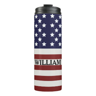 Garrafa Térmica American Flag American USA Pattern