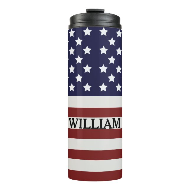 Garrafa Térmica American Flag American USA Pattern (Frente)