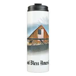 Garrafa Térmica *~* American Flag Old Barn DEUS ABENÇOE AMERICA AR