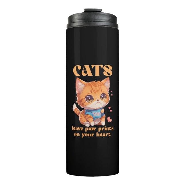 Garrafa Térmica amor de gatinho fofo (Frente)