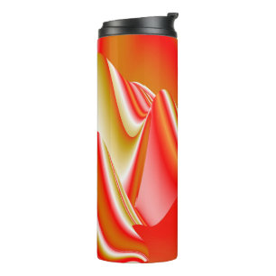 Garrafa Térmica Amor e Abstrato 3D Rainbowart Dourado