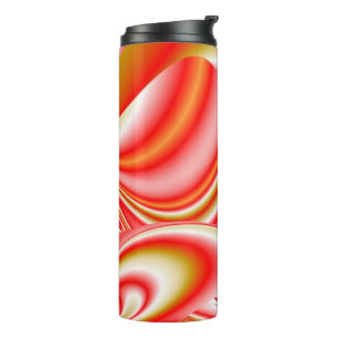 Garrafa Térmica Amor e Abstrato 3D Rainbowart Dourado
