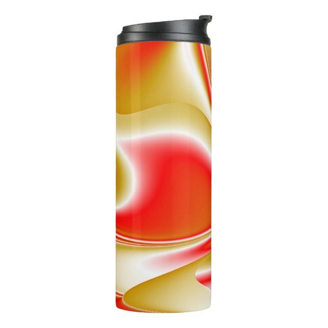 Garrafa Térmica Amor e Abstrato 3D Rainbowart Dourado (Giro à esquerda)
