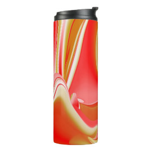 Garrafa Térmica Amor e Abstrato 3D Rainbowart Dourado