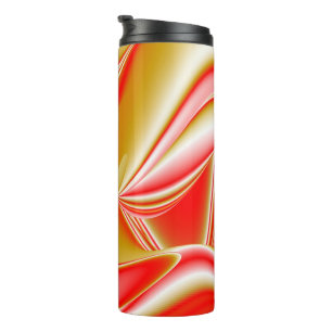 Garrafa Térmica Amor e Abstrato 3D Rainbowart Dourado