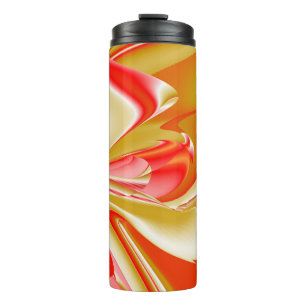 Garrafa Térmica Amor e Abstrato 3D Rainbowart Dourado