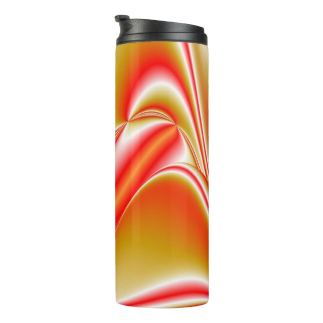 Garrafa Térmica Amor e Abstrato 3D Rainbowart Dourado (Rotação à direita)