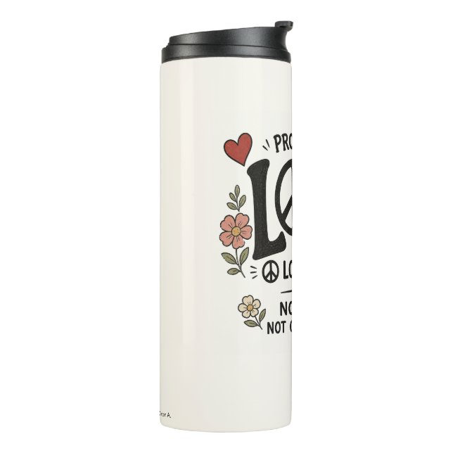 Garrafa Térmica Amor e paz (Giro à esquerda)