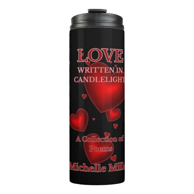 Garrafa Térmica Amor Escrito à Luz de Velas (Frente)