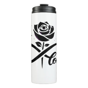 Garrafa Térmica Amor Infinito Rosa Negra - Amor Romântico Eterno D