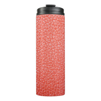 Garrafa Térmica Amostra de textureabstrac estofado de couro laranj