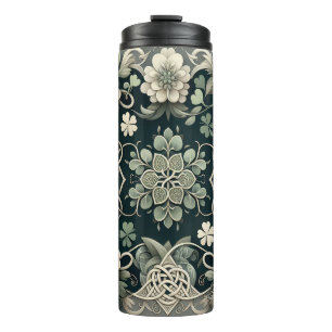 Garrafa Térmica Amuleto Floral Trevo Celta