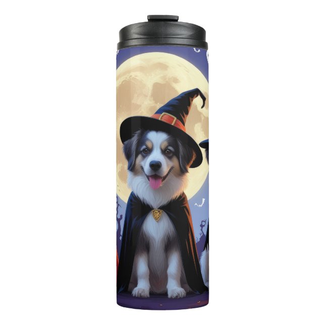 Garrafa Térmica Anatólia Shepherd Dogs Pumpkin Halloween Engraçado (Frente)