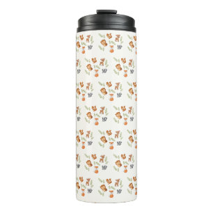 Garrafa Térmica animais da floresta simples minimalista aniversári