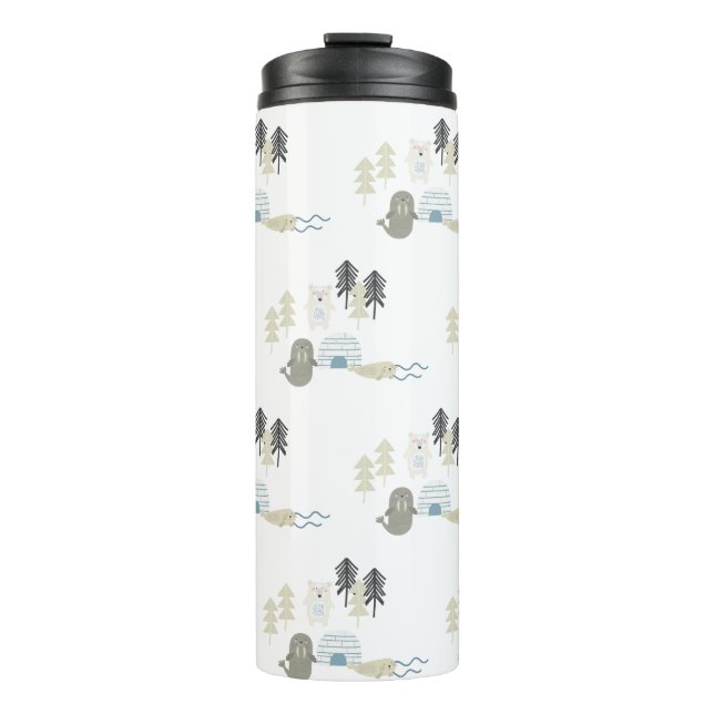 Garrafa Térmica Animais de inverno do Ártico Cinto (Frente)