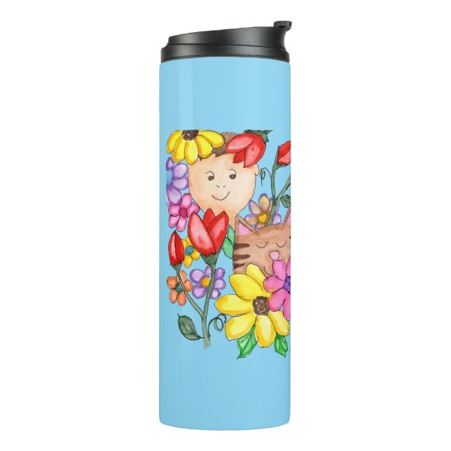 Garrafa Térmica Animal Friends Among the Flowers (Giro à esquerda)