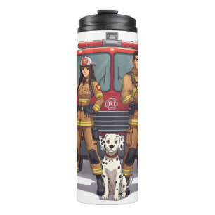 Garrafa Térmica Anime de Bombeiros Heróicos Tumbler Térmico