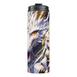 Garrafa Térmica Anime Girl Warrior e Dragon Ai Art