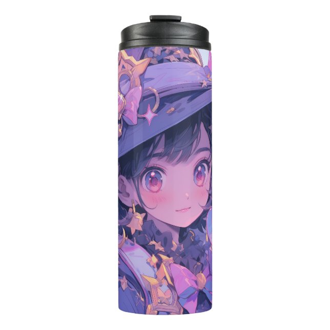 Garrafa Térmica Anime Manga Cute Witch Inspirou Tumbler (Frente)