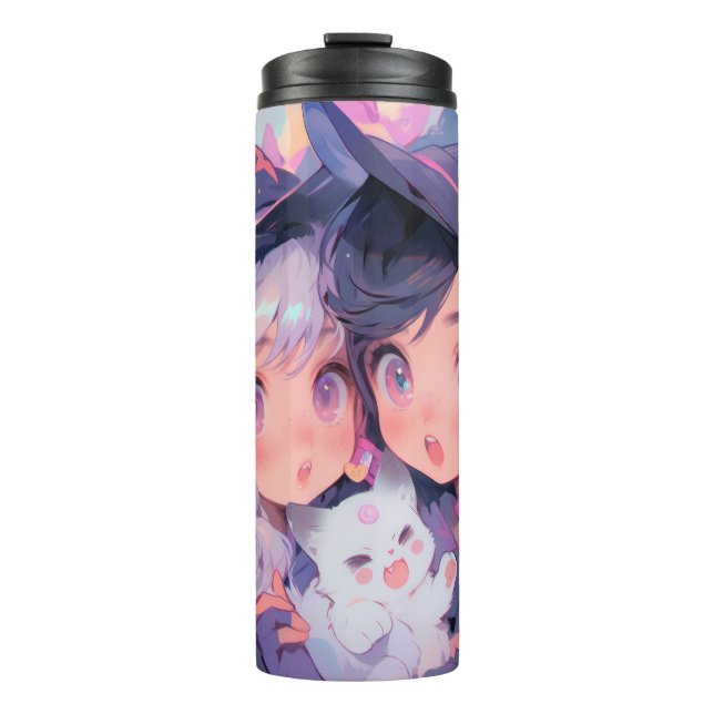 Garrafa Térmica Anime Manga Cute Witts Inspirou Tumbler (Frente)