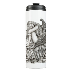 Garrafa Térmica Anjo dormindo na pedra