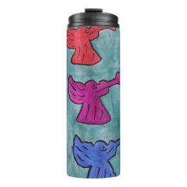 Garrafa Térmica Anjos de Natal com trompetes