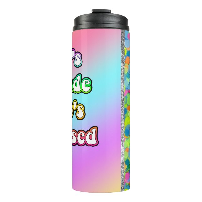 Garrafa Térmica anos 80 fez confetti elevado dos anos 90 (Frente)