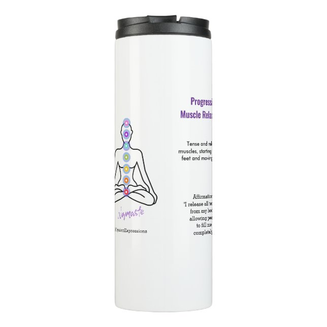 Garrafa Térmica Antistress Peace serenity Chakra Relax calm (Verso)