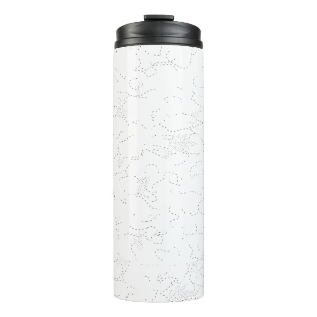 Garrafa Térmica Anúncio de Graduação Branco Elegante (Frente)