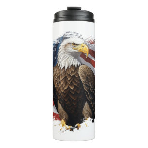 Garrafa Térmica *~* AP16 América Bald Eagl EAGLE Flag Patriótico
