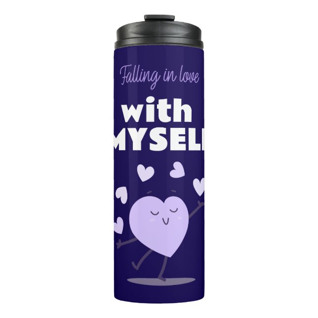Garrafa Térmica Apaixonando-me pelo meu próprio amor (Frente)