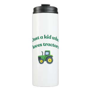 Garrafa Térmica Apenas uma criança que ama tratores - Tumbler