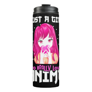 Garrafa Térmica Apenas Uma Menina Que Ama Mesmo Anime