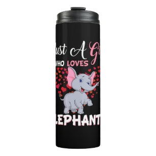 Garrafa Térmica Apenas Uma Menina Que Ama Os Presentes Dos Elefant