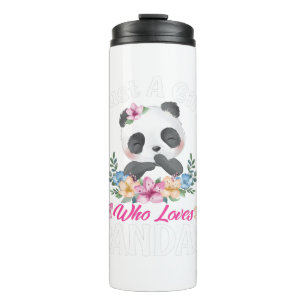 Garrafa Térmica Apenas Uma Menina Que Ama Pandas Cute Panda T-Shir
