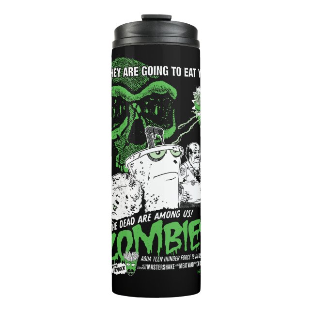 Garrafa Térmica Aqua Teen Fome Force Zombies Poster (Frente)