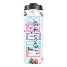 Aquarela Pastel Nome Personalizado Enfermeiro Garr