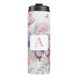 Garrafa Térmica Aquarela Personalizada com Monograma