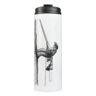 Garrafa Térmica Arb Arborist Árvore cirurgiã Cartão Chainsaw