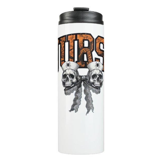 Garrafa Térmica Arco Clássico de Enfermeira de Halloween (Frente)