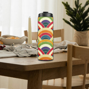 Garrafa Térmica Arco-Íris Colorido Boho