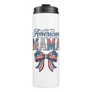 Garrafa Térmica Arco Patriótico da Mamãe Americana Vintage Camisa