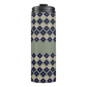 Garrafa Térmica Argyle fair isle com desenho de padrão sem descont