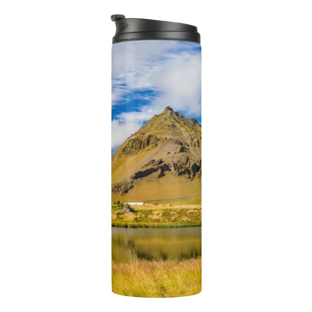 Garrafa Térmica Arnarstapi Amtmansshus E Monte Stapafell, Islândia (Rotação à direita)