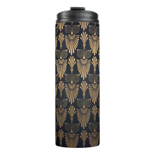 Garrafa Térmica Art Deco Black Dourado: Retro.