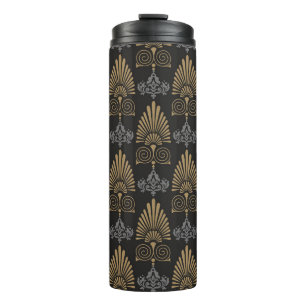 Garrafa Térmica Art Deco: Papel de Wallpaper Vintage Invisível