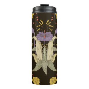 Garrafa Térmica Art Nouveau Floral: Padrão Vintage