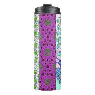 Garrafa Térmica Art nouveau Grapevine floral Vintage arte têxtil