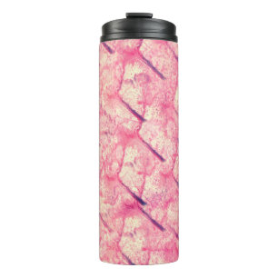 Garrafa Térmica Arte A cor rosa da tinta de cor d'água cor rosa pi