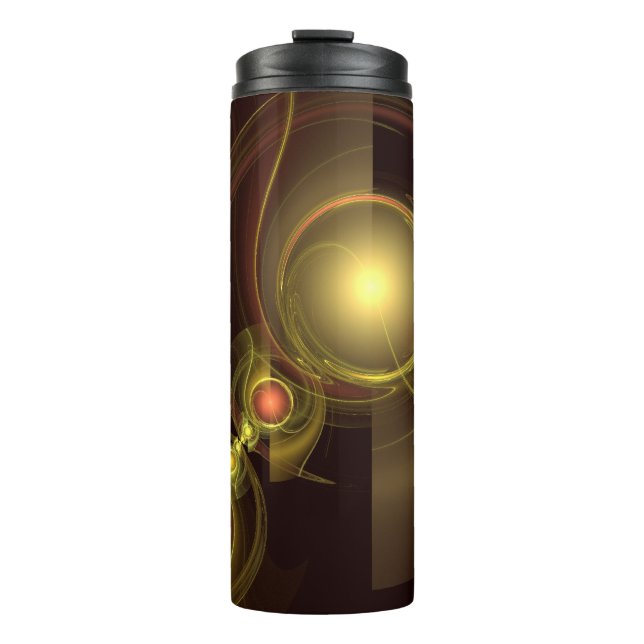 Garrafa Térmica Arte Abstrato de Conexão Inteira (Frente)